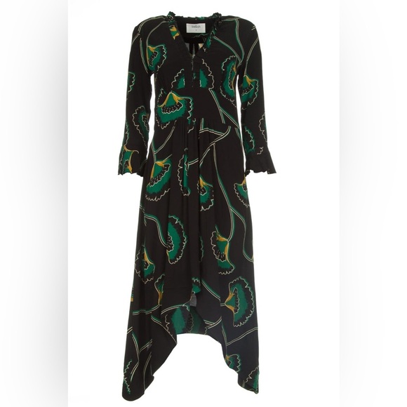 BA&SH Lalie Ruffle Midi Dress (D4) - Picture 3 of 10